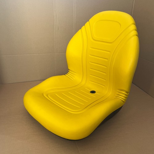 Yellow vinyl high back - high, seat